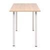 vidaXL Dining Table Oak and White Engineered wood, Steel Medium Durable