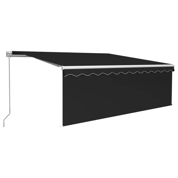 vidaXL Retractable Awning Anthracite Aluminum frame 13.1 x 9.8 ft