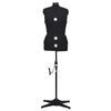 vidaXL Dress Form Black Polyester, ABS 40-46 Height-Adjustable