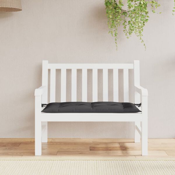 vidaXL Garden Bench Cushion Black Oxford fabric (100% polyester) Medium