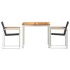vidaXL GardenDiningSet 3 pcs Solid Teak Wood