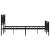 vidaXL Bed Frame Black Powder-Coated Steel King Size Bed Frame