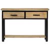 vidaXL Console Table Black Solid Mango Wood Medium Console Table