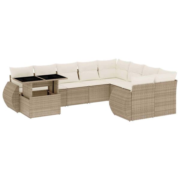vidaXL Garden Sofa Set Beige