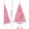 vidaXL Artificial Pre-lit Christmas Tree with 150 LEDs Pink 47.2" PVC