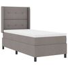 vidaXL Box Spring Bed with Mattress Taupe 35.4" x 78.7" fabric