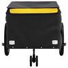 vidaXL Bike Trailer Black and Yellow 99.2 lb Iron