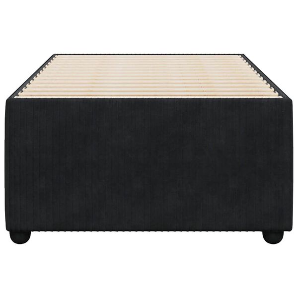 vidaXL Bed Frame Black Velvet Twin Bed Frame Rectangular Modern