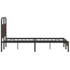 vidaXL Bed Frame Brown Oak Steel, Engineered Wood Full Durable