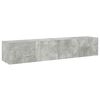 vidaXL TV Wall Cabinet Set of 2 Concrete Grey Engineered Wood Floating
