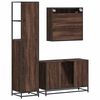 vidaXL Bathroom Furniture Set Brown Oak Engineered wood, Metal Large