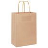 vidaXL Paper Bags 50 pcs with Handles Brown 15x8x21 cm