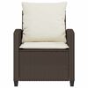 vidaXL Garden Sofa Set Brown PE rattan Medium Removable Covers