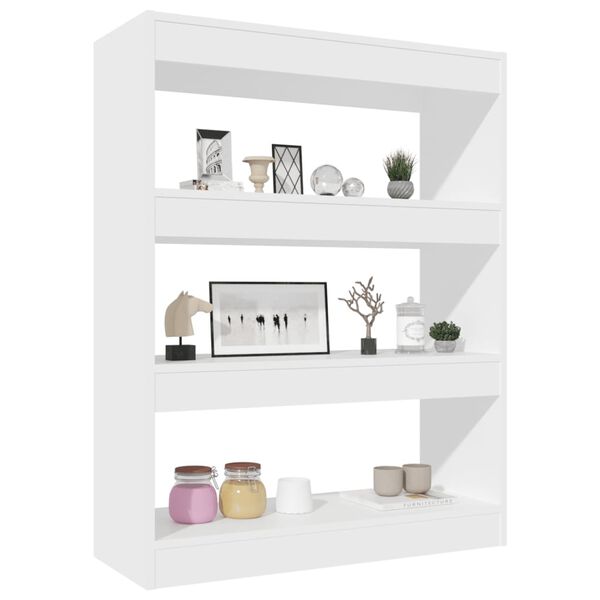 vidaXL Book Cabinet White Engineered Wood Medium Book Cabinet