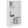vidaXL Book Cabinet White Engineered wood Medium Book Cabinet