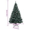vidaXL Artificial Christmas Tree Green and White PVC, Steel 71 in