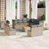 vidaXL Garden Sofa Set Beige and Light Grey