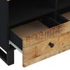 vidaXL TV Cabinet Black and natural wood