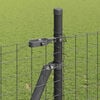 vidaXL Fence Posts Manual 7 pcs Gray Ø32mm 170 cm Galvanized steel
