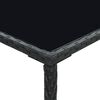 vidaXL Garden Bar Set Black PE rattan, powder-coated steel, tempered glass
