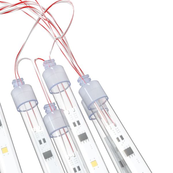 vidaXL Meteor Light Set of 8 Warm White Plastic 19.7 in length