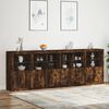 vidaXL Sideboard Smoked Oak Engineered Wood, Glass Large Sideboard