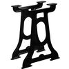 vidaXL Dining Table Leg Set of 2 Black Cast iron Standard Durable