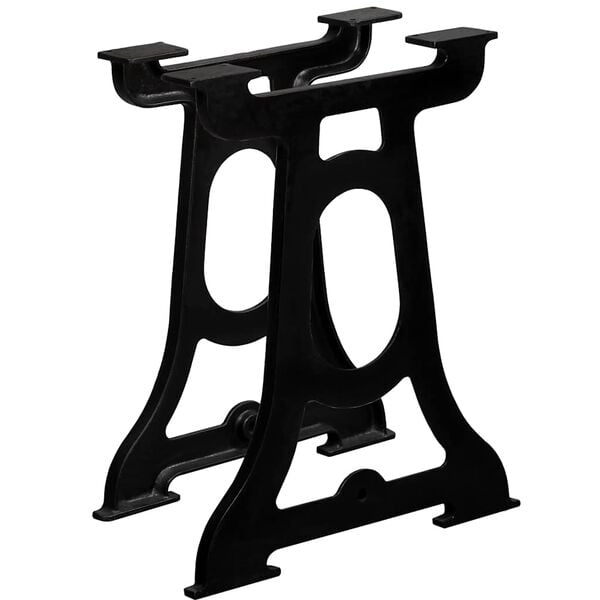 vidaXL Dining Table Leg Set of 2 Black Cast iron Standard Durable