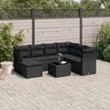 vidaXL Garden Sofa Set Black