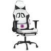 vidaXL Gaming Chair White and Black