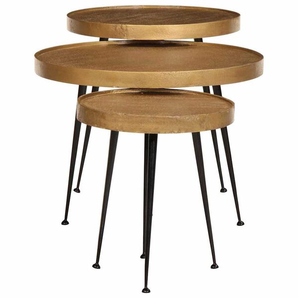 vidaXL Coffee Table&nbsp;3 pcs Golden Engineered Wood