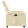 vidaXL Electric Recliner Chair Cream Fabric (100% polyester), metal, plywood