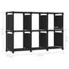 vidaXL Display Shelf Black Steel, polyester fabric Medium Display Shelf
