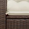 vidaXL Garden Sofa Brown and cream white PE rattan 2-seater Modular