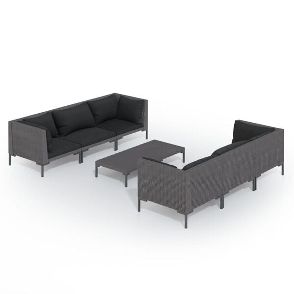 vidaXL Garden Lounge Set Dark Grey