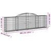 vidaXL Gabion Basket Set of 3 Silver Galvanized iron Large
