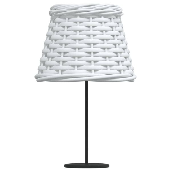 vidaXL Lamp Shade White Wicker, Iron Small Decorative Inlays