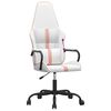 vidaXL Gaming Chair White and Pink PVC, Cotton, Polyester, Metal, Plywood