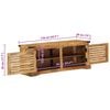 vidaXL Shoe Cabinet Brown 110 x 38 x 45 cm Solid Mango wood