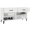 vidaXL Shoe Cabinet High gloss white Engineered wood 40.2x13.8x21.7 in