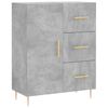 vidaXL Highboard Concrete grey Engineered wood, Iron 27.4 x 13.4 x 70.9 in