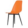 vidaXL Dining Chair Set of 2 Orange Polypropylene Standard Ergonomic