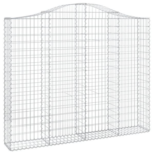 vidaXL Arched Gabion Baskets 12 pcs 78.7x11.8x160/180" Galvanised Iron