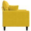 vidaXL Sofa Chair Yellow Velvet, Metal Single Durable Sofa Chair