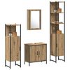 vidaXL Bathroom Furniture Set with Door 4 pcs Brown 33 x 33 x 185.5 cm