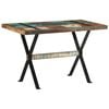 vidaXL Dining Table Multicolor Solid reclaimed wood and steel Medium