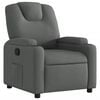 vidaXL Recliner Chair Dark Grey 100% Polyester, Metal, Plywood Single