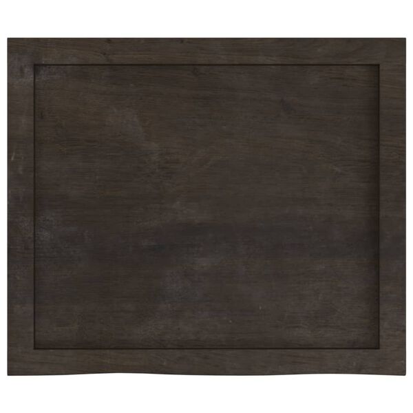 vidaXL Bathroom Countertop Dark Brown 23.6 x 19.7 x (0.8-2.4) " Treated Solid Wood