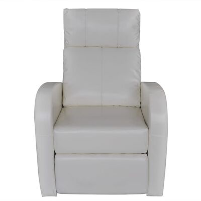 vidaXL Massage Chair White Faux Leather