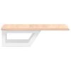 vidaXL Basin Shelf Wall Mounted Steel and Solid Wood Oak